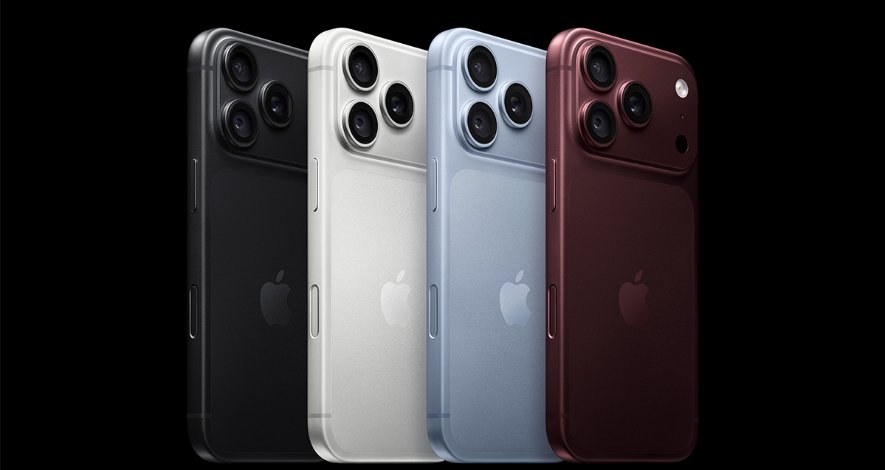 iPhone 18 Pro в четырёх цветах: чёрный, белый, голубой и тёмно-бордовый
