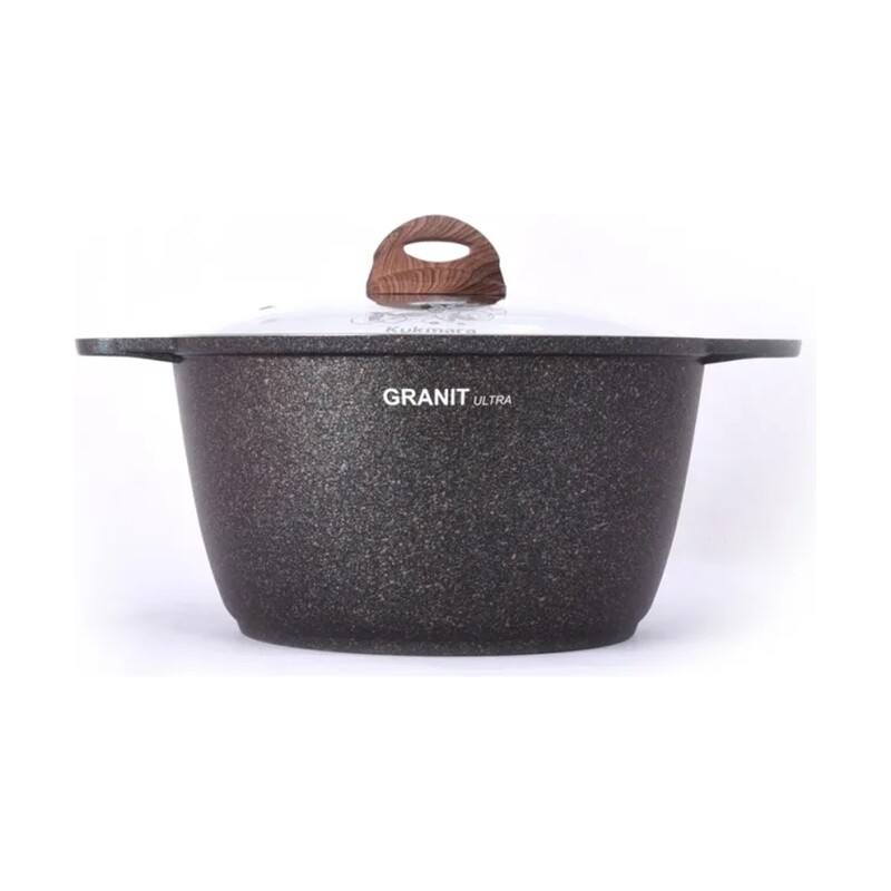 Кастрюля Kukmara 6л со стекл. крышкой, АП линия Granit ultra (blue) кгг62а - фото