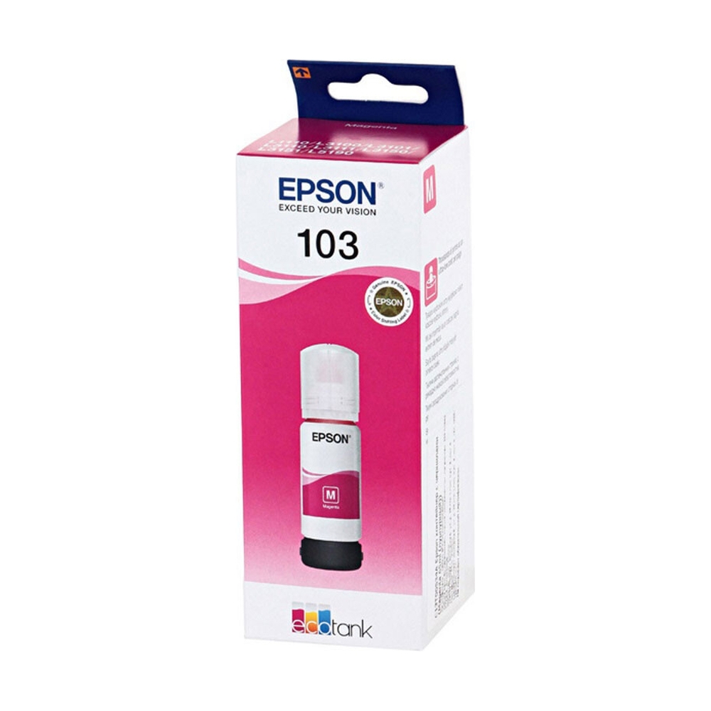 Чернила Epson C13T00S34A 103 EcoTank для L3100/L3101/L3110/L3150 пурпурный - фото