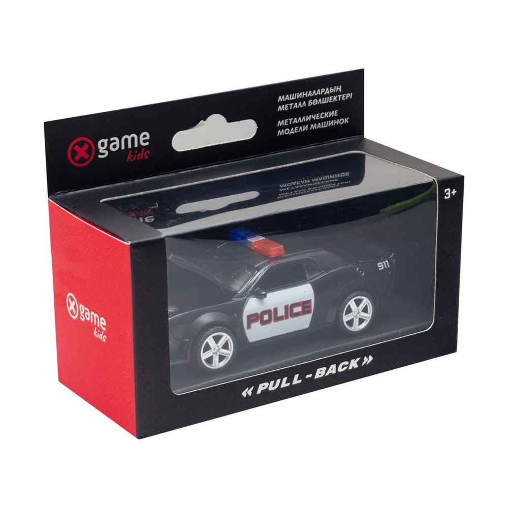 Металлическая машинка, X-Game Kids, 34300PB, 1:32, 12 см, Чёрная - фото 3