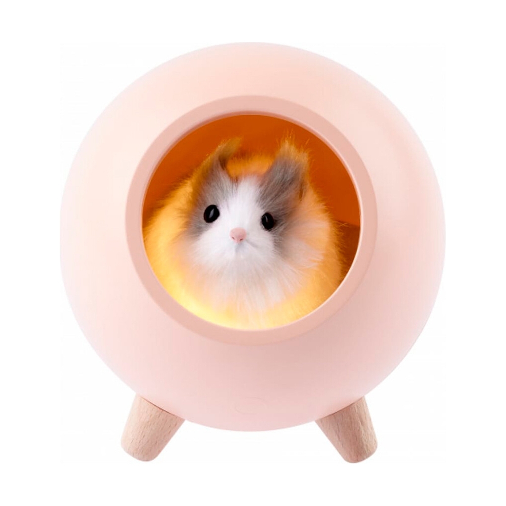 Ночник-светильник ЭРА NLED-468-1W-P хомяк розовый - фото