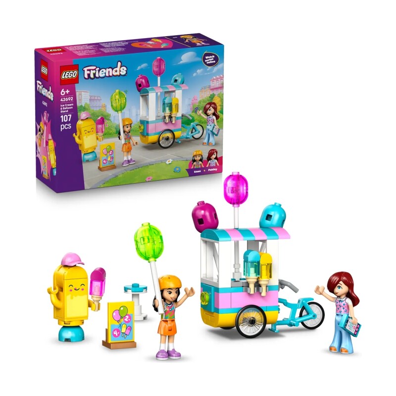 Конструктор Lego 42692 Подружки Прилавок с мороженым и шариками - фото 4
