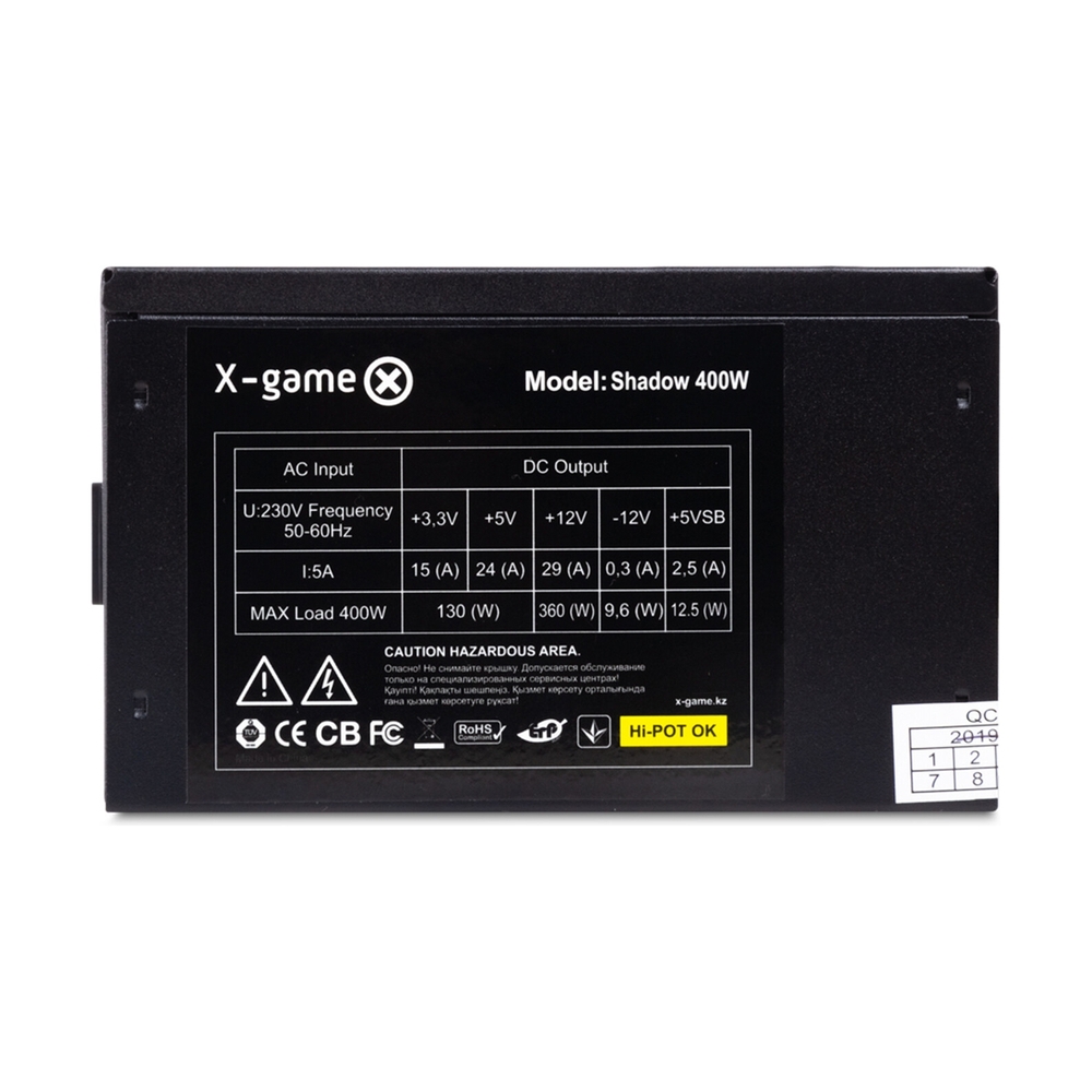 Блок питания X-Game Shadow 400W - фото 3