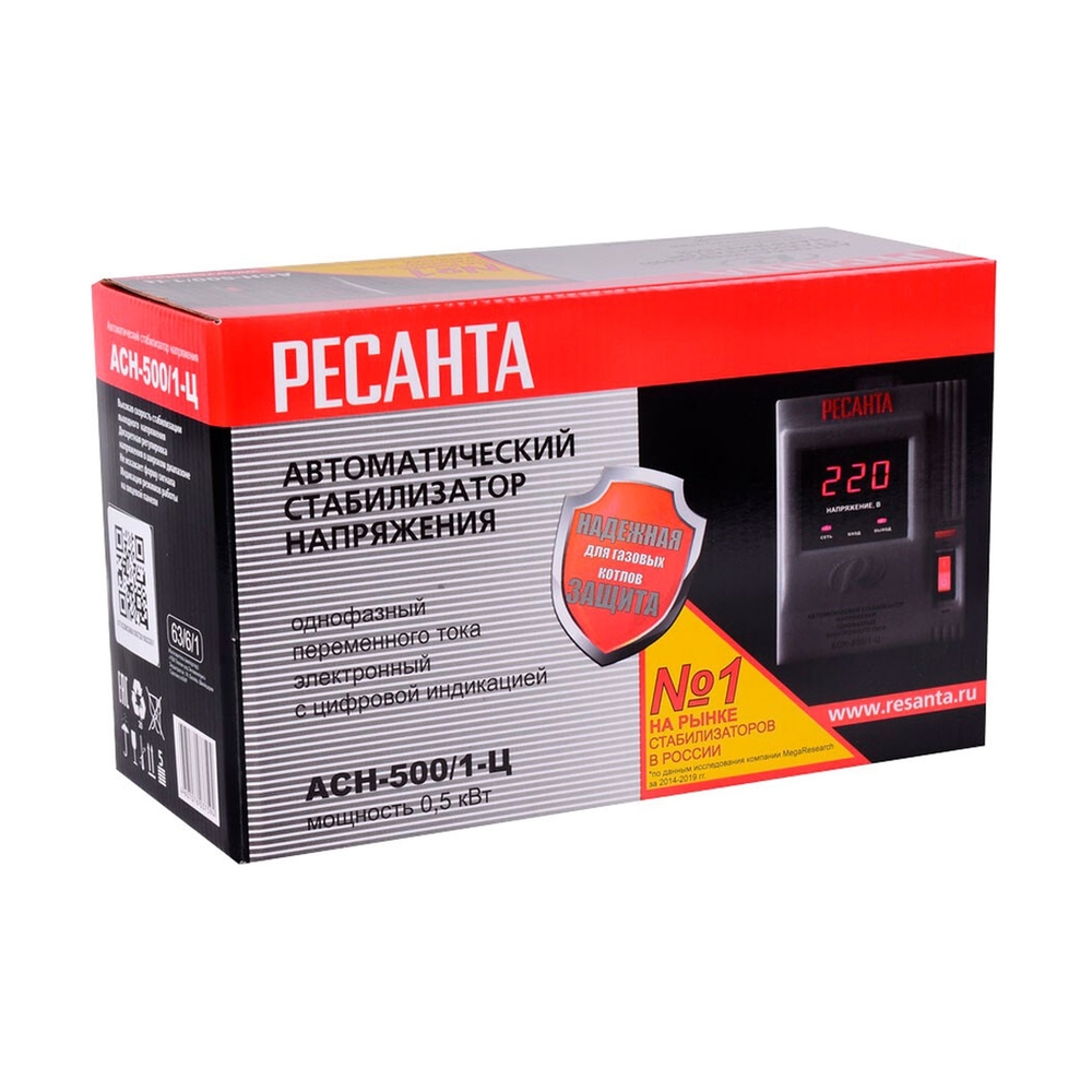Стабилизатор напряжения Ресанта АСН-500/1-Ц - фото 11