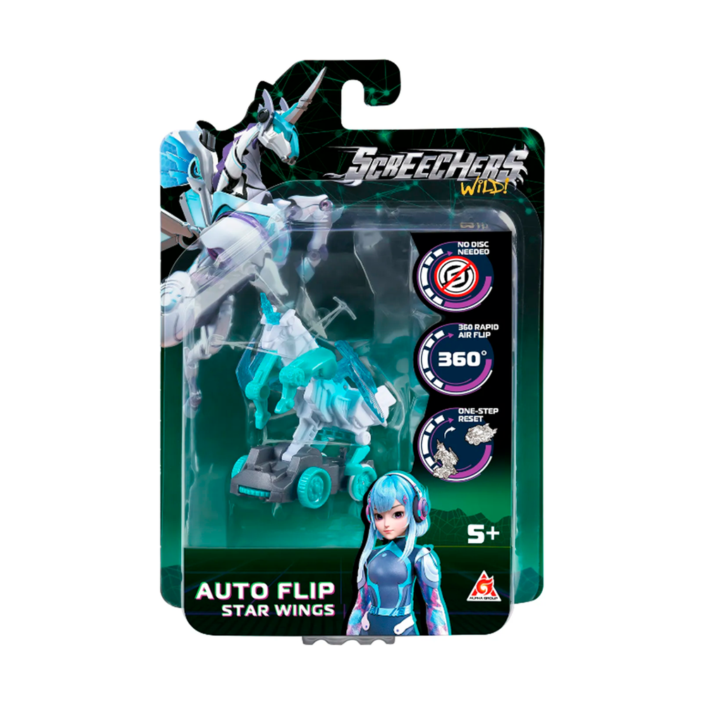Screechers Wild Дикие Скричеры 62641 Маш-трансформер Автофлип Стар Вингс S5 - фото 2