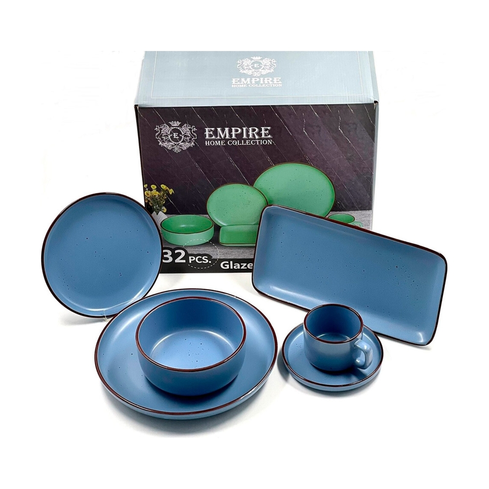 Столовый сервиз Empire, Синий, 32Пр, H2023-552 - фото