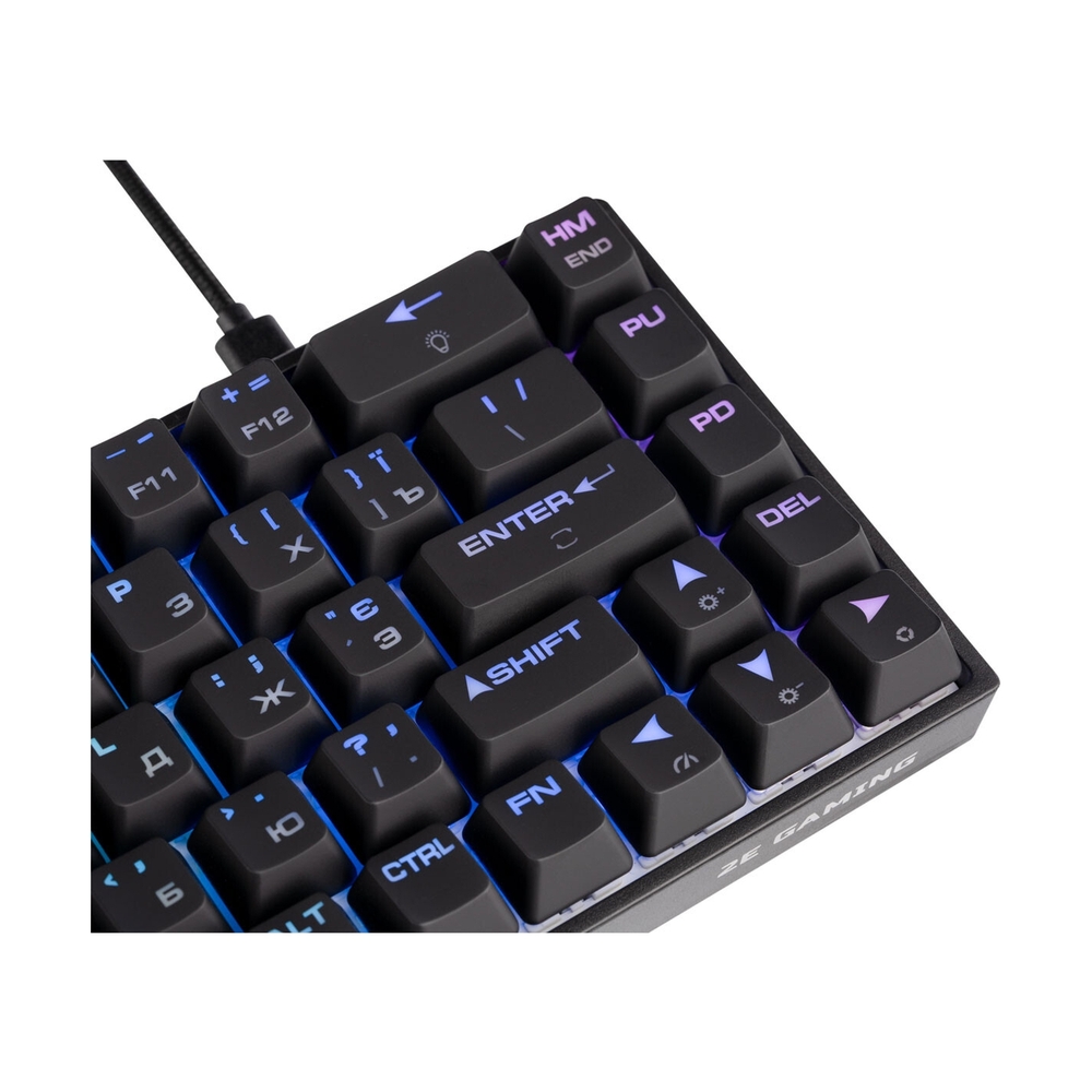 Клавиатура игровая 2E GAMING KG380 Black GATERON RED SWITCH 68 key - фото 4