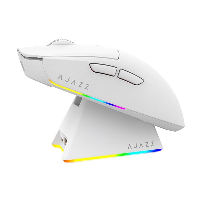 Мышь беспроводная Ajazz AJ139 V2 MC PAW3311, до 12000 DPI, Беспроводная, USB, 2,4 ГГц, Bluetooth, Белый - фото 2