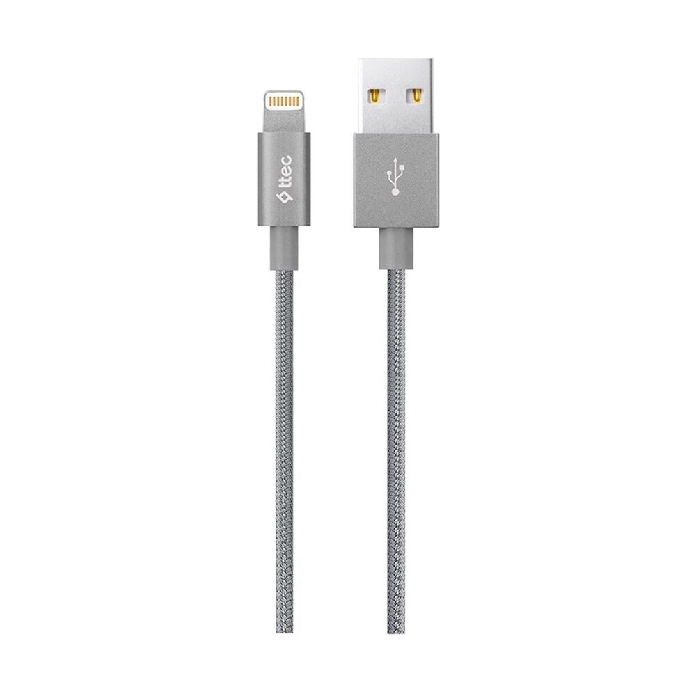 Кабель для зарядки ttec cable usb - Lightning MFI Dark Gray (2DKM02UG) - фото