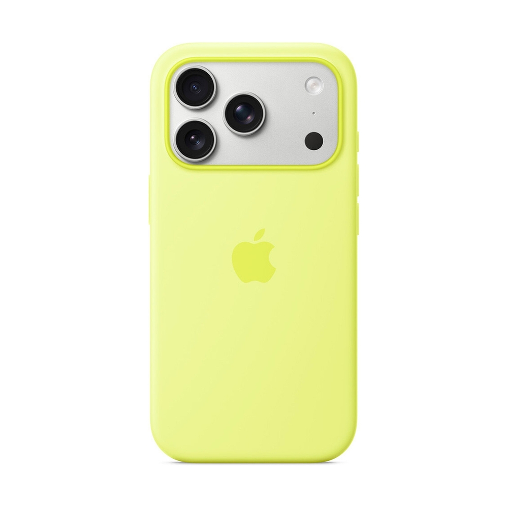 Чехол iPhone 17 Pro Silicone Case with MagSafe – Neon Yellow (MGFF4ZM/A) - фото