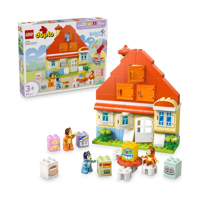 Конструктор Lego 10459 Дупло Дом семьи Блуи с игрой «Память» - фото 4
