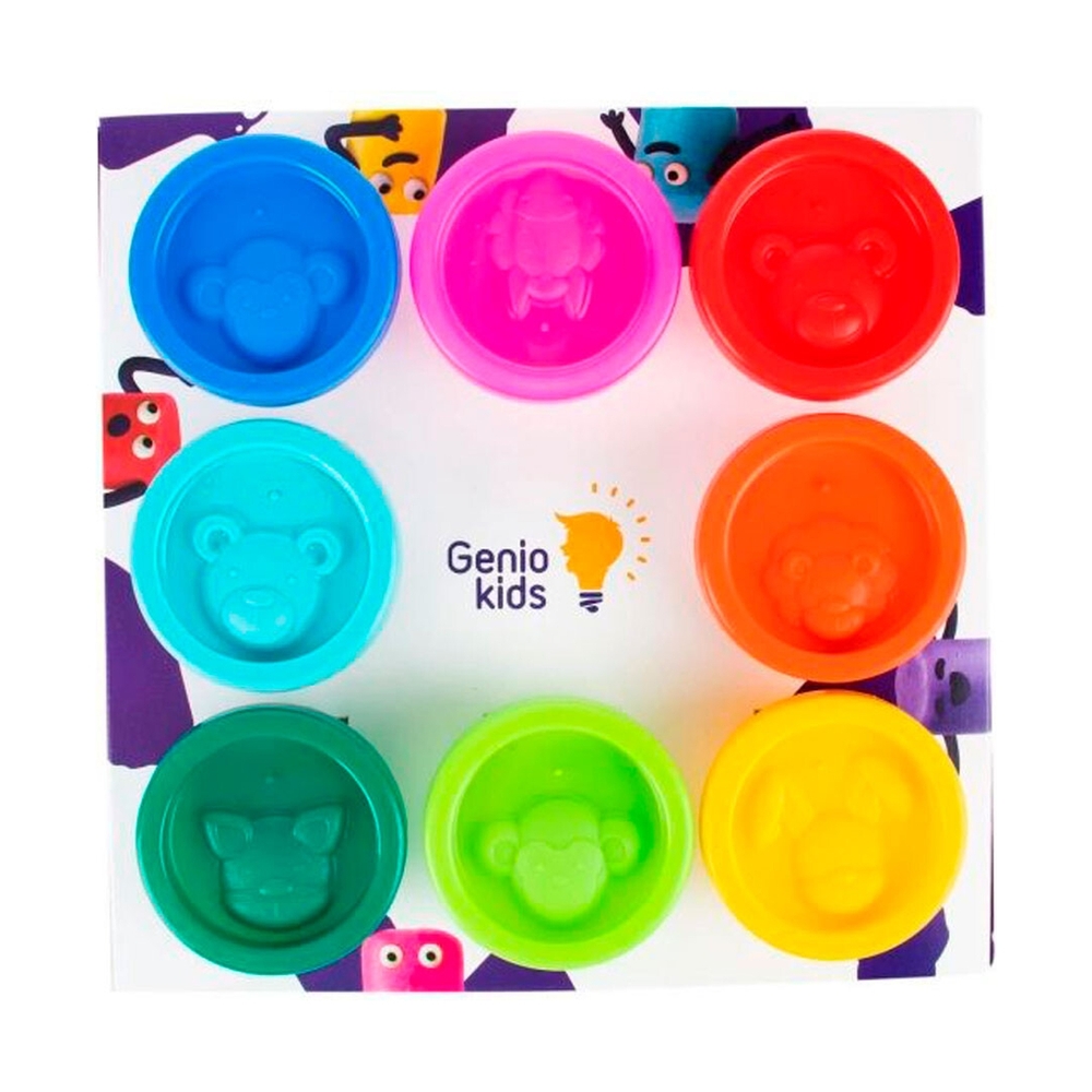 Genio Kids TA1045 Набор для детской лепки «Тесто-пластилин 8 цветов» - фото