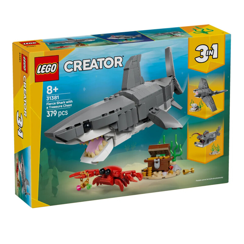 Конструктор Lego 31381 Криэйтор Злобная акула и сундук с сокровищами - фото 3