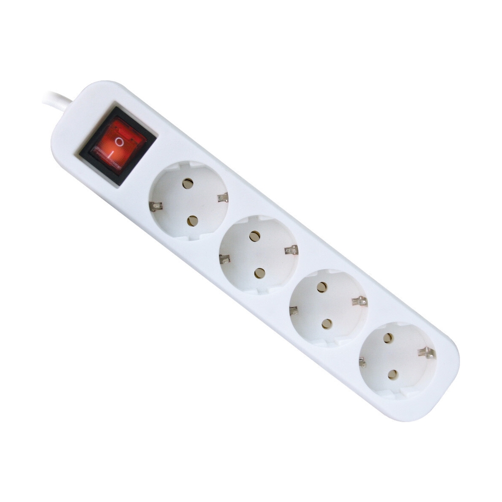 Defender удлинитель с зазем. и выкл. S430, 3.0 м, 4 розетки - фото