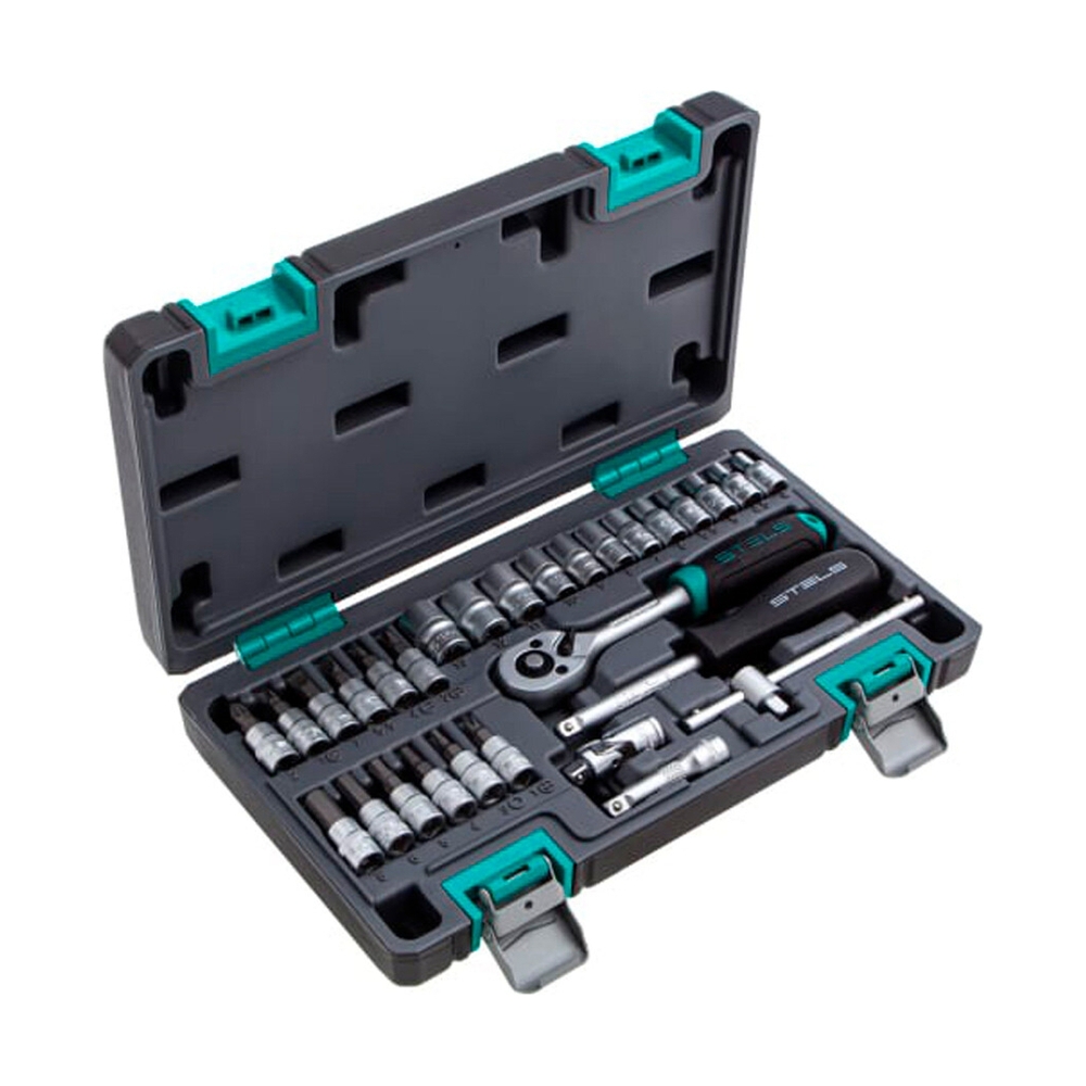 Набор инструментов Stels, 1/4, CrV, пластиковый кейс 29 предм. - фото 4