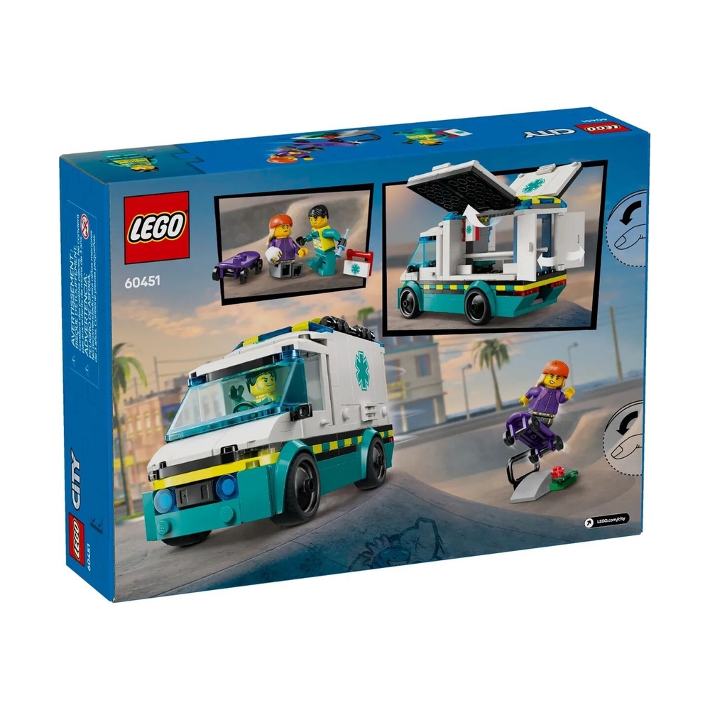 Конструктор Lego 60451 Город Машина скорой помощи - фото 11