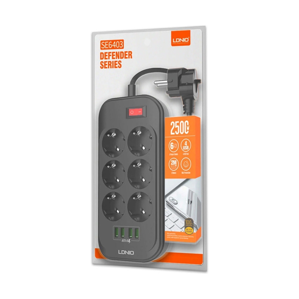 Сетевой фильтр LDNIO Defender SE6403 - фото 3