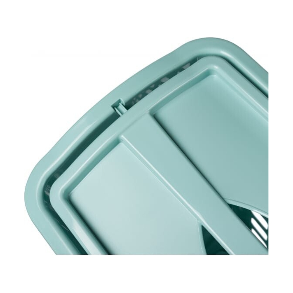 Корзина для белья с поворотной крышкой узкая 430х260х580 ММ, 38Л (Светло-голубой) 431255431 - фото 2