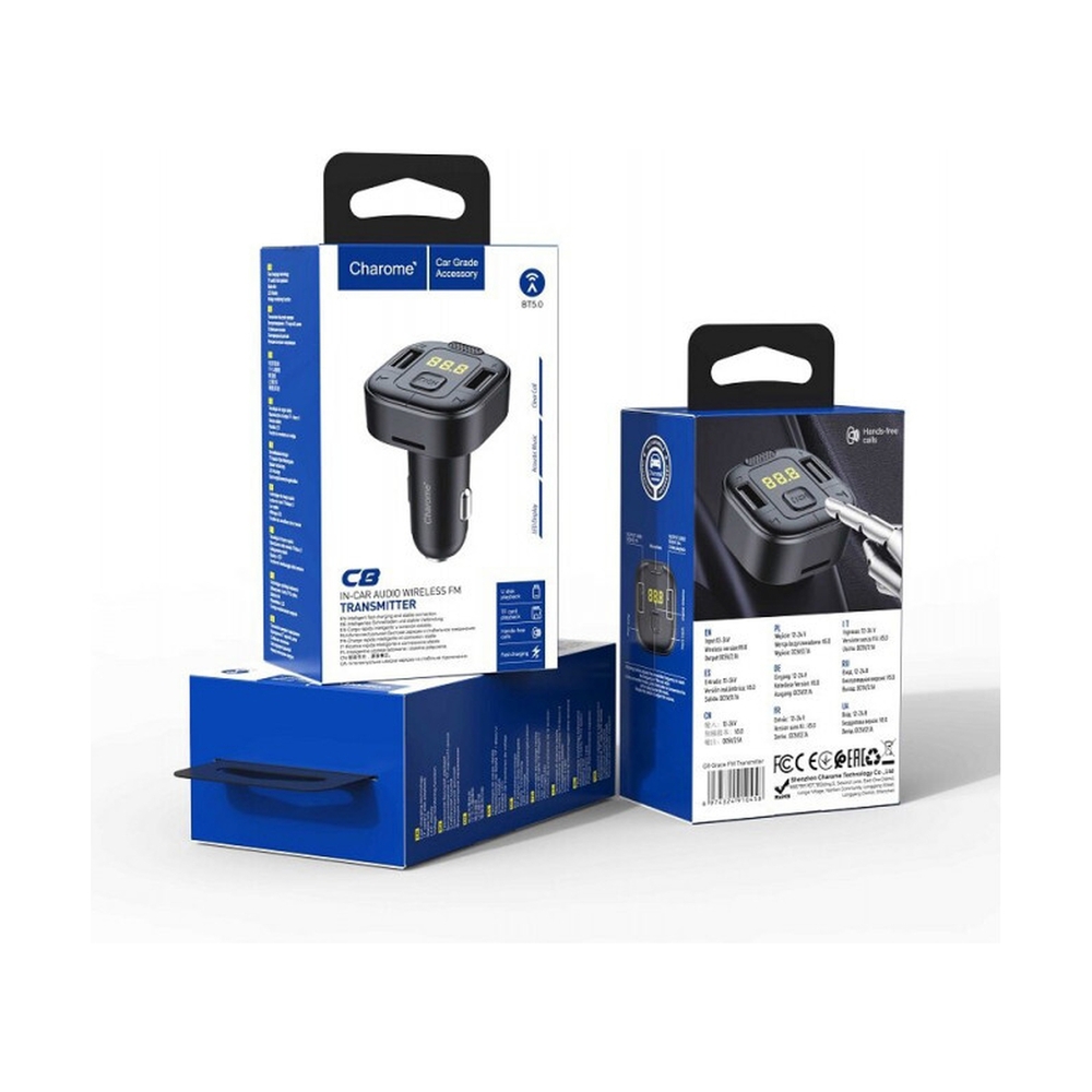 Автомобильное зарядное устройство C8 Grace, с передатчиком, черный - фото 5