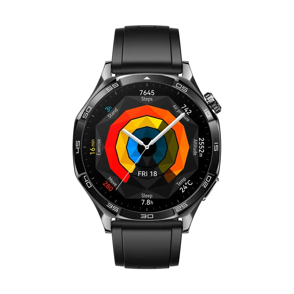 Смарт-часы Huawei Watch GT 5 Pro (46mm) Black Fluoroelastomer Strap (MSC012) - фото