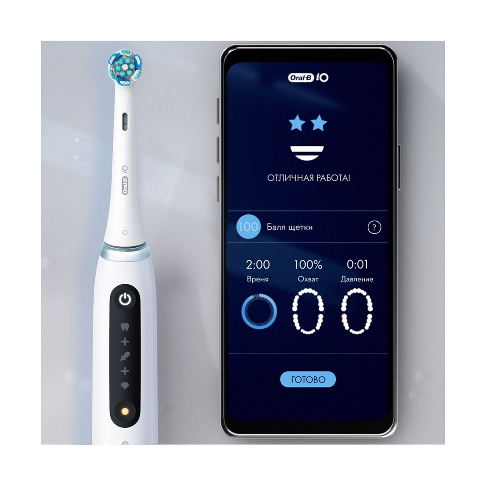 Электрическая зубная щётка Oral-B iO Series 5 White Alabaster, Белая - фото 10