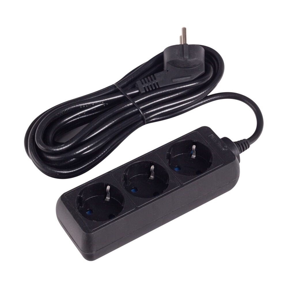 Удлинитель, SVC, GXC3S-50M, 3 розетки, 5 м, Чёрный - фото 3