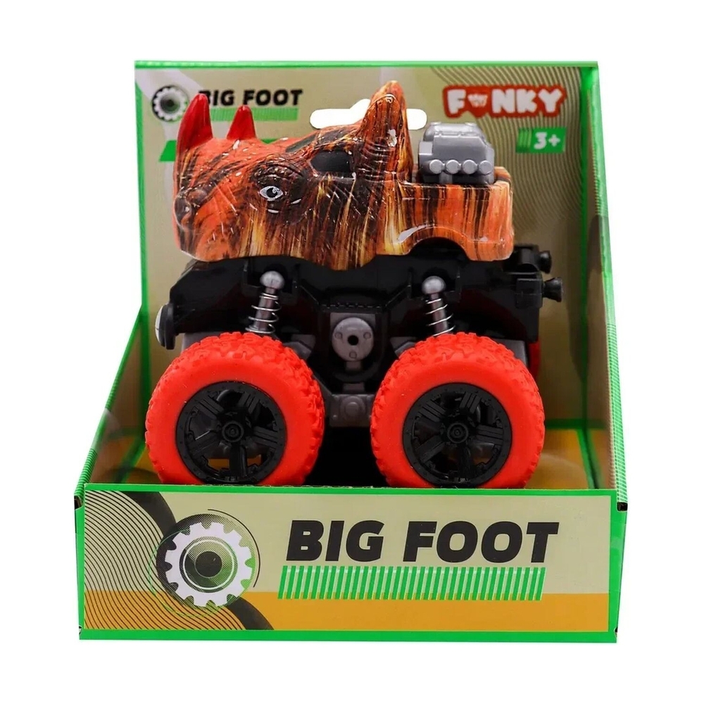 Funky Toys FT9792-4 Машинка Носорог 4х4 фрикционная с красными колесами - фото