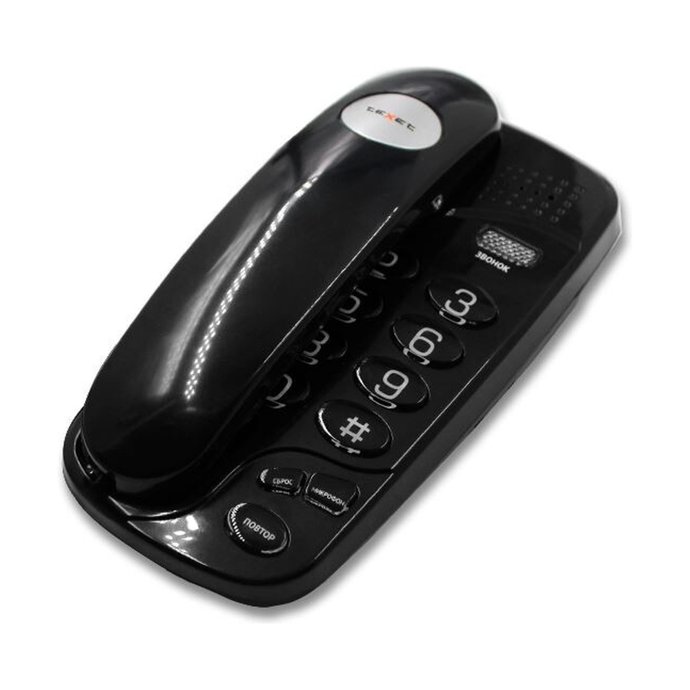 Проводной телефон Texet TX-238 чёрный - фото 2