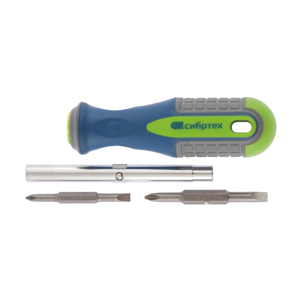 Отвертка Сибртех комбинированная SL5,0 / PH1, SL6,0 / PH2 - фото