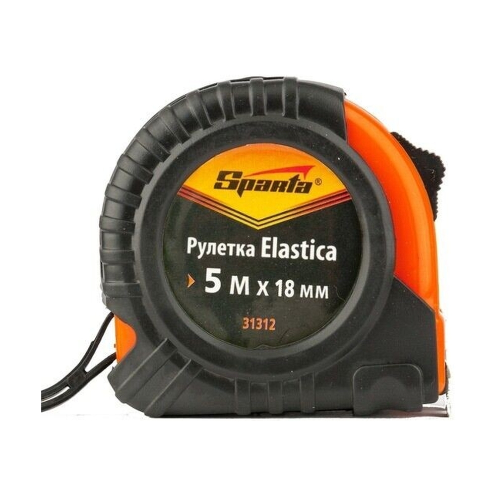 Рулетка Elastica, 5 м х 18 мм, обрезиненный корпус// Sparta - фото