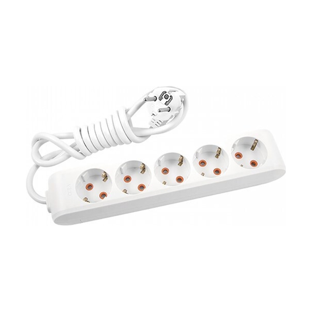 Viko удл. 5 гнезда, 5м с/з белый, 90114505 - фото