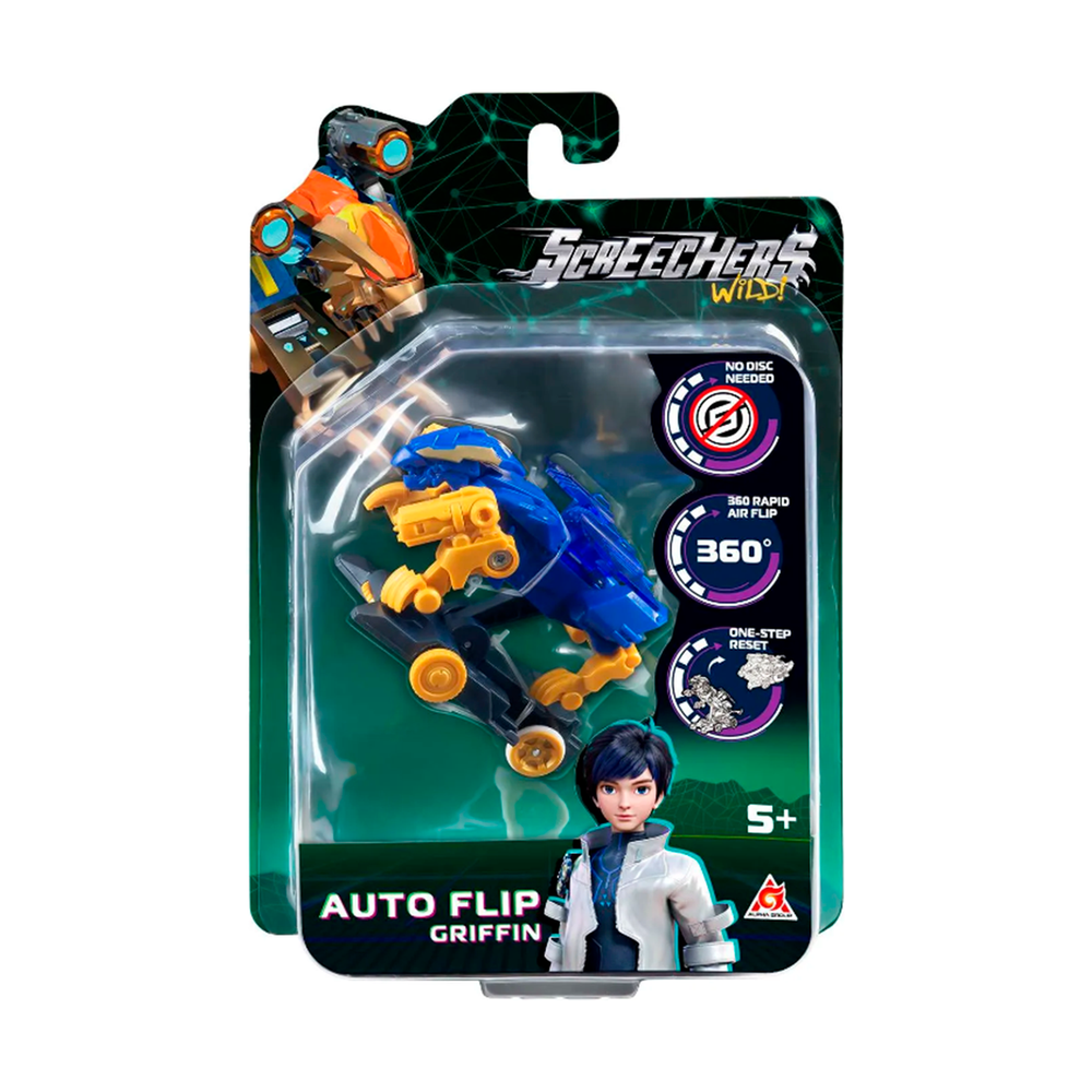 Screechers Wild Дикие Скричеры 62642 Маш-трансформер Автофлип Гриффон S5 - фото 3