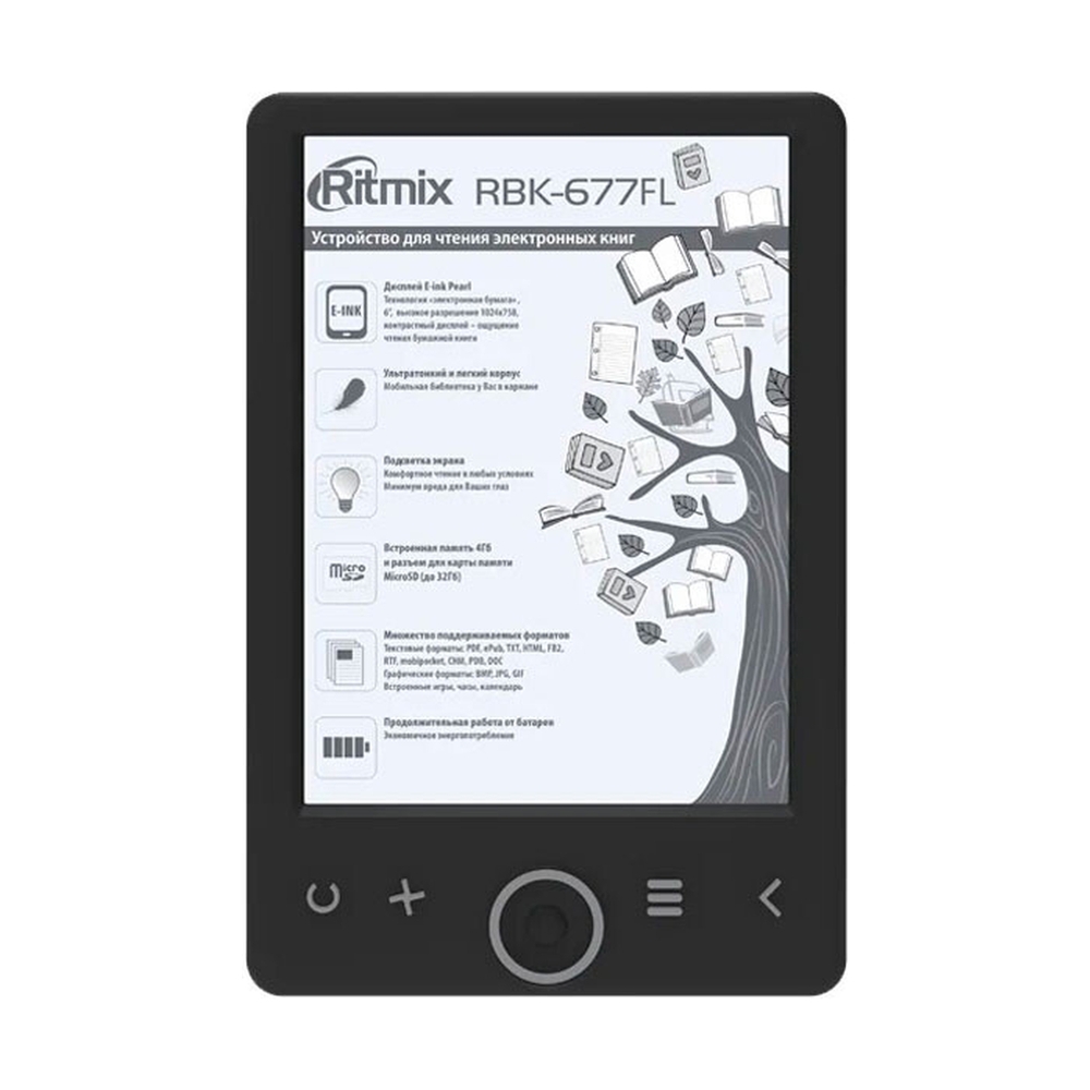 Электронная книга Ritmix RBK-677FL черный - фото