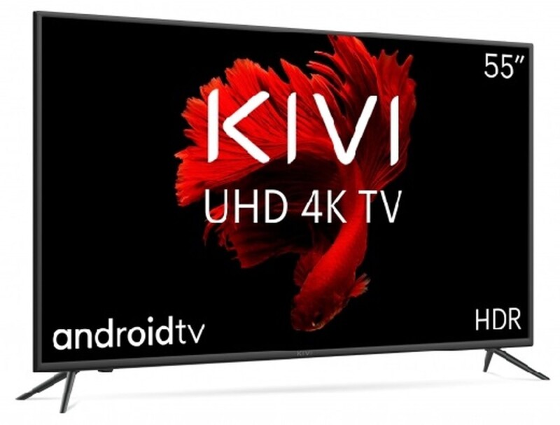 Телевизор 55 kivi 55u710kb uhd 4k smart tv google android tv 9 hdr голосовое управление