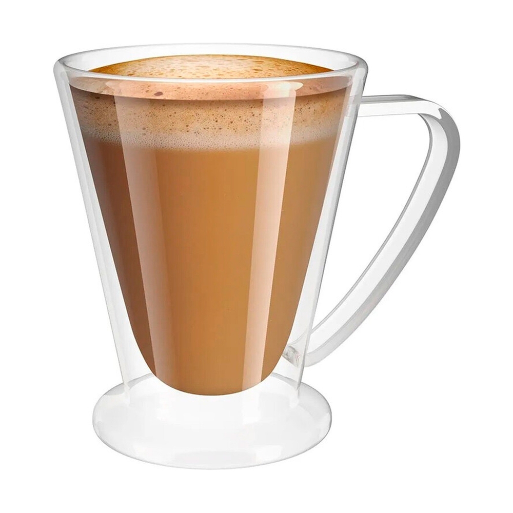 QWERTY Кружка стеклянная с двойными стенками Tenero 250 мл - фото