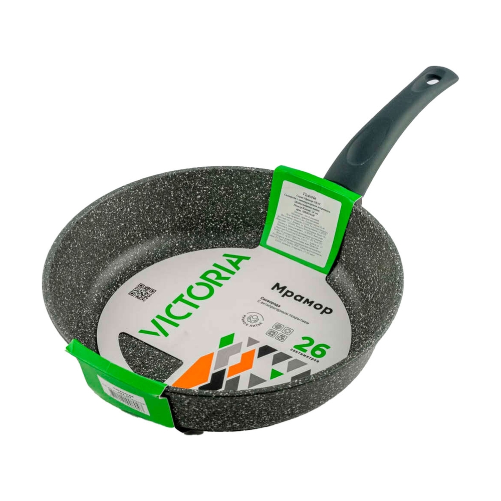 Сковорода Мрамор 26см Victoria Grey (MR0026GR) - фото 2