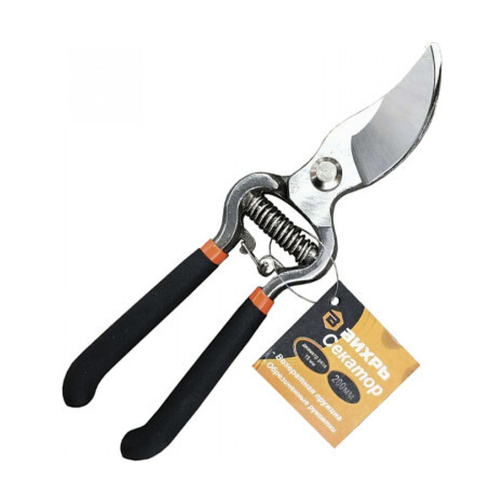 Секатор, 200мм., возвратная пружина, обрезиненные рукоятки Вихрь, шт - фото