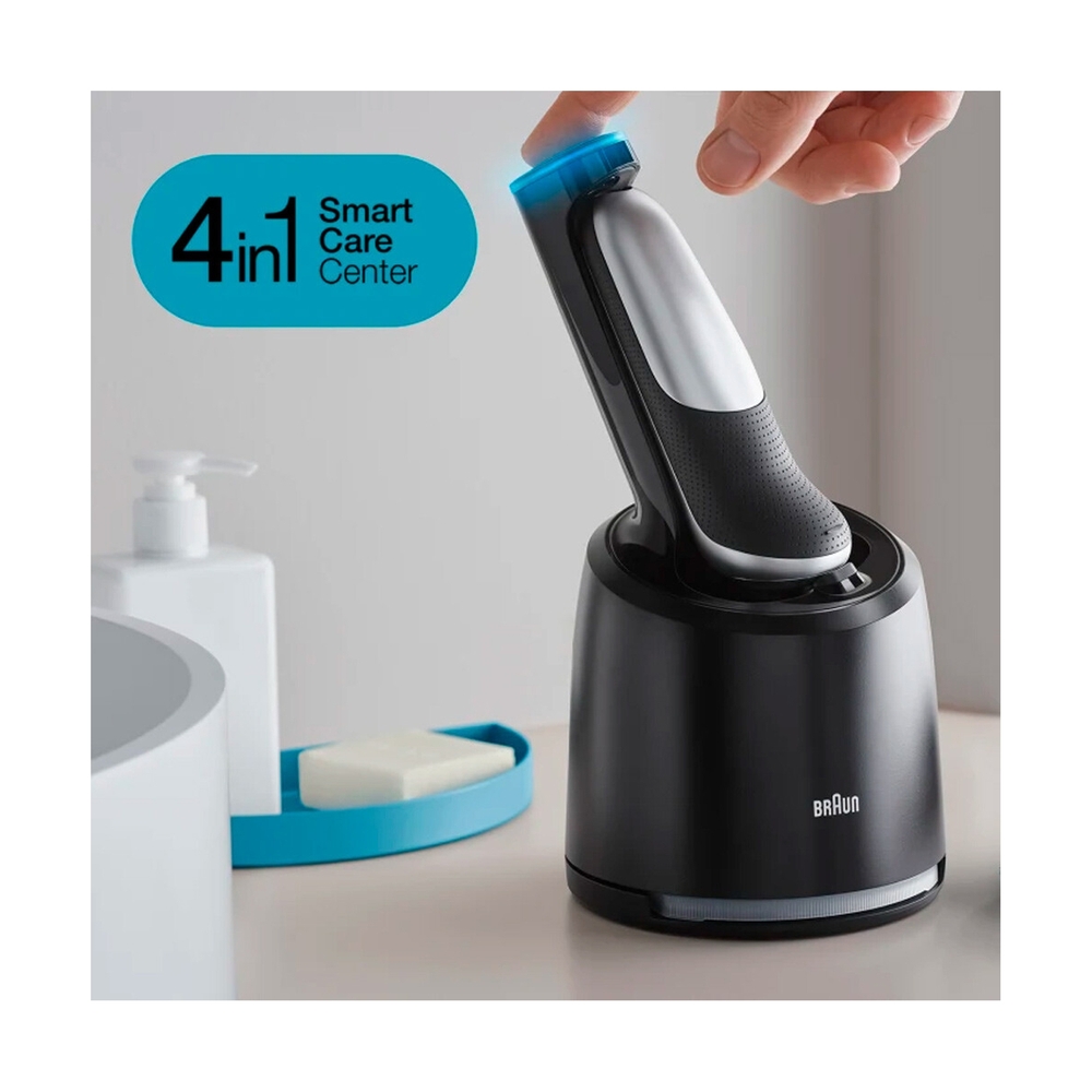 Электробритва Braun Series 7 71-S7200cc, сухое/влажное бритьё, центр SmartCare и 1 насадка, чёрная - фото 5