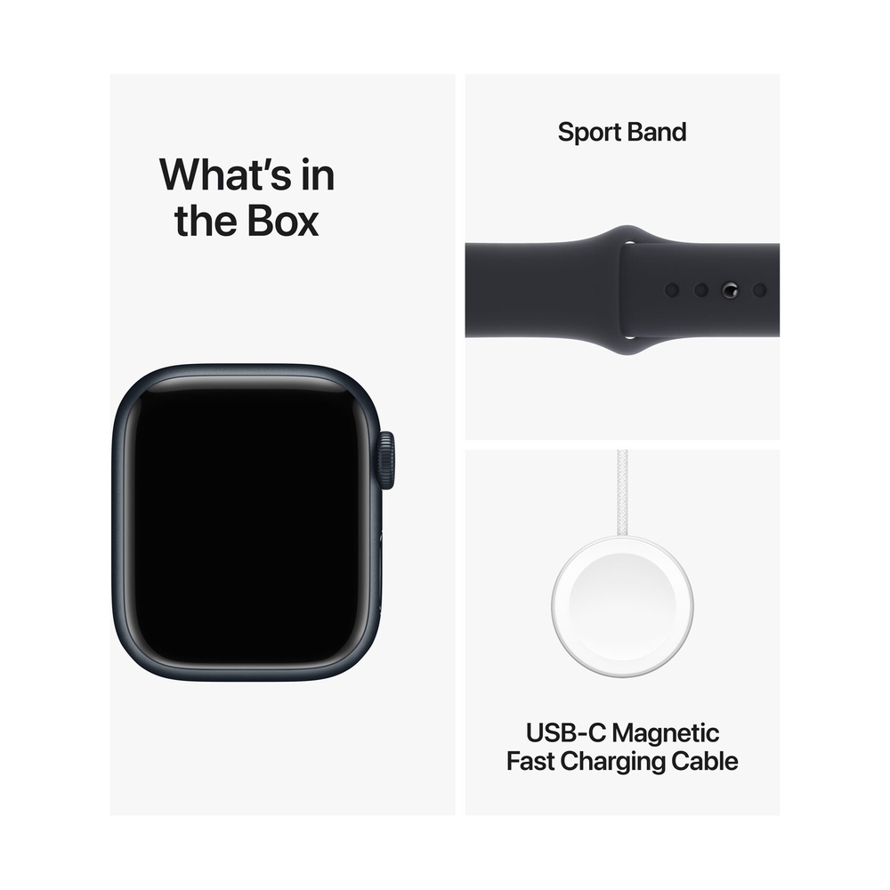Смарт часы Apple Watch Series 9 GPS 45mm Midnight Aluminium Case with Midnight Sport Band - S/M - фото 10