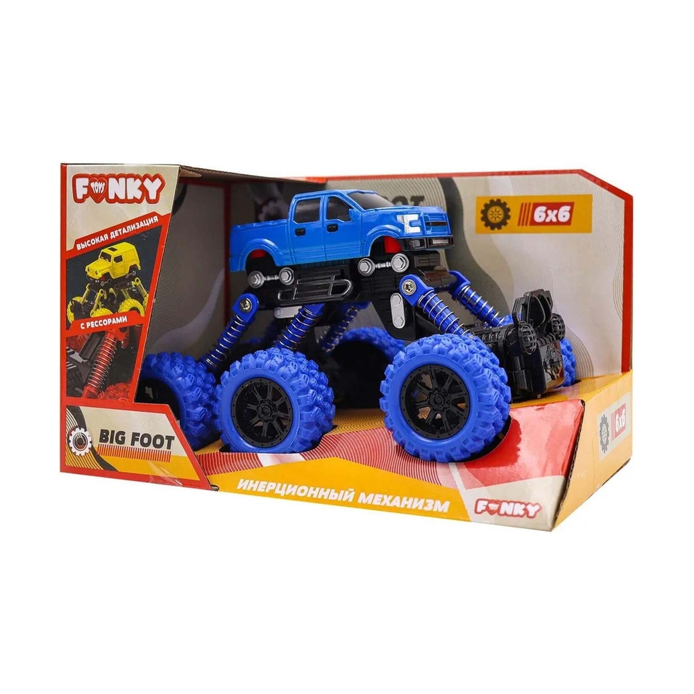 Funky Toys FT97934 Инерционная машинка Внедорожник 6х6 синяя - фото 2