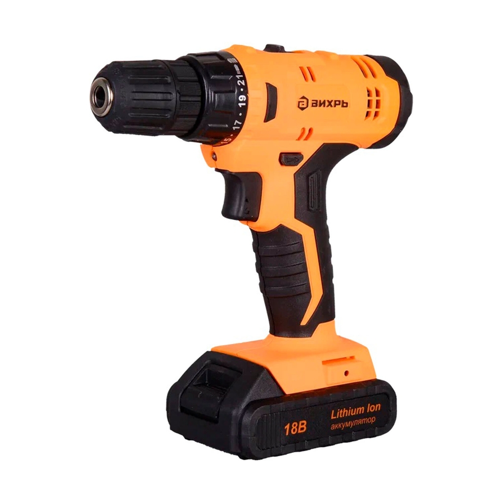 Дрель-шуруповерт аккумуляторная Вихрь ДА-18Л-2К - фото
