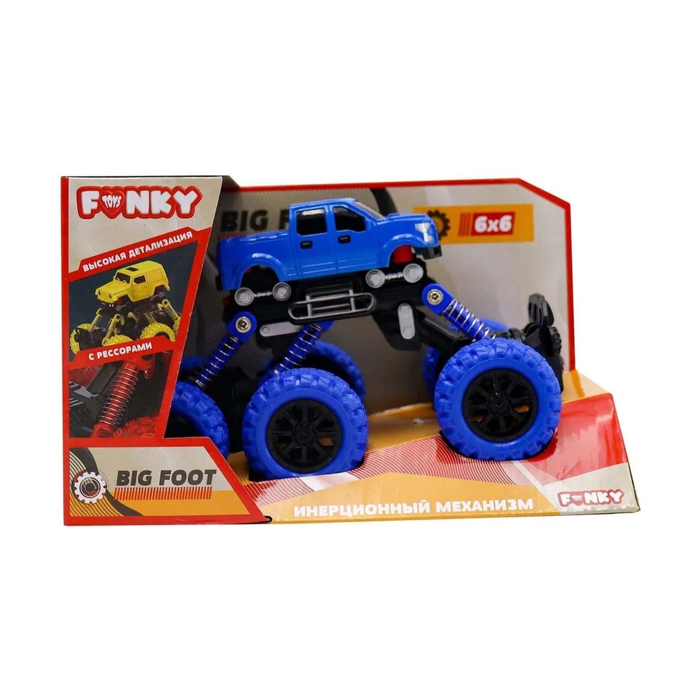 Funky Toys FT97934 Инерционная машинка Внедорожник 6х6 синяя - фото 5