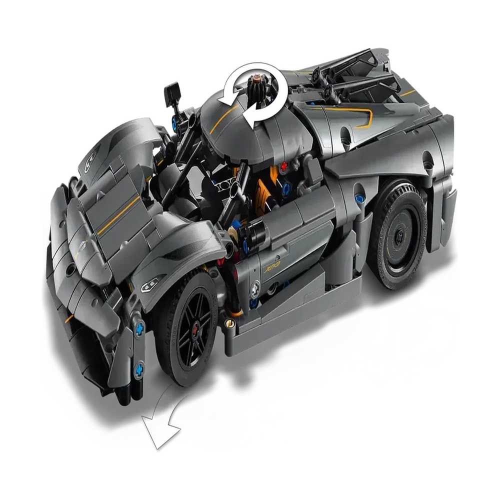 Конструктор Lego Гиперкар Koenigsegg Jesko Absolut Grey 42173 - фото 6