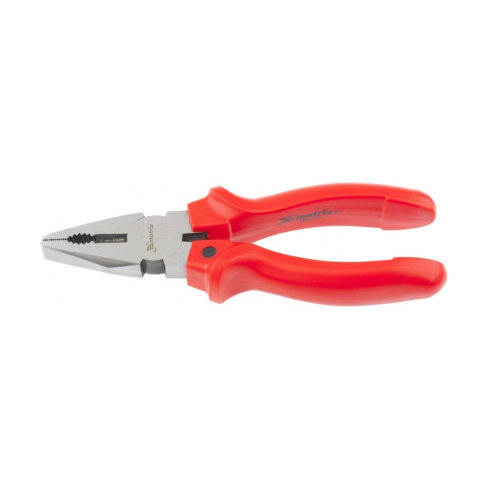 Плоскогубцы, Standard, 180 мм, комбинированные шлифованные, пластмассовые рукоятки// Matrix - фото