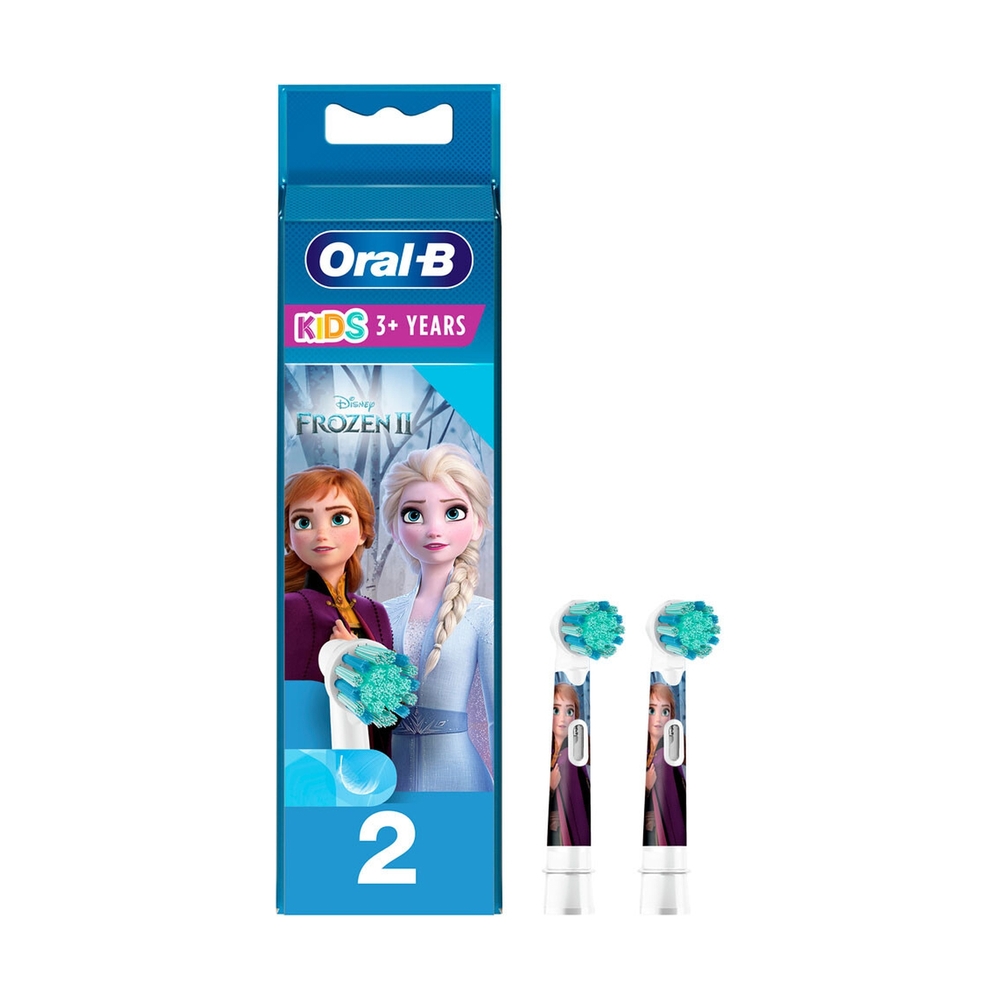 Насадки Oral-B Kids "Холодное Сердце 2" для детской электрической зубной щетки, 2 шт., для бережного удаления налета - фото