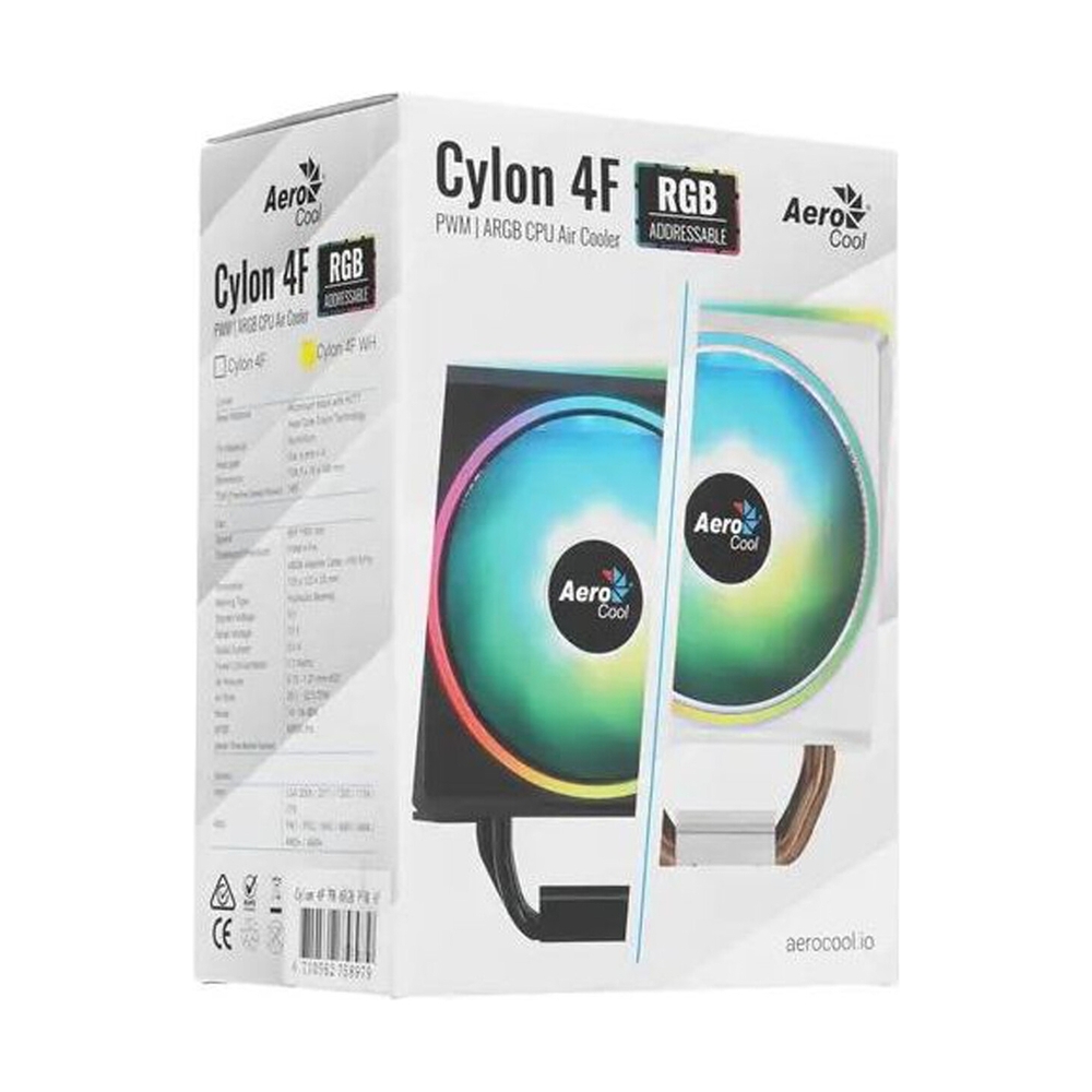 Вентилятор для процессора Aerocool Cylon 4F WH ARGB PWM 4P - фото 5