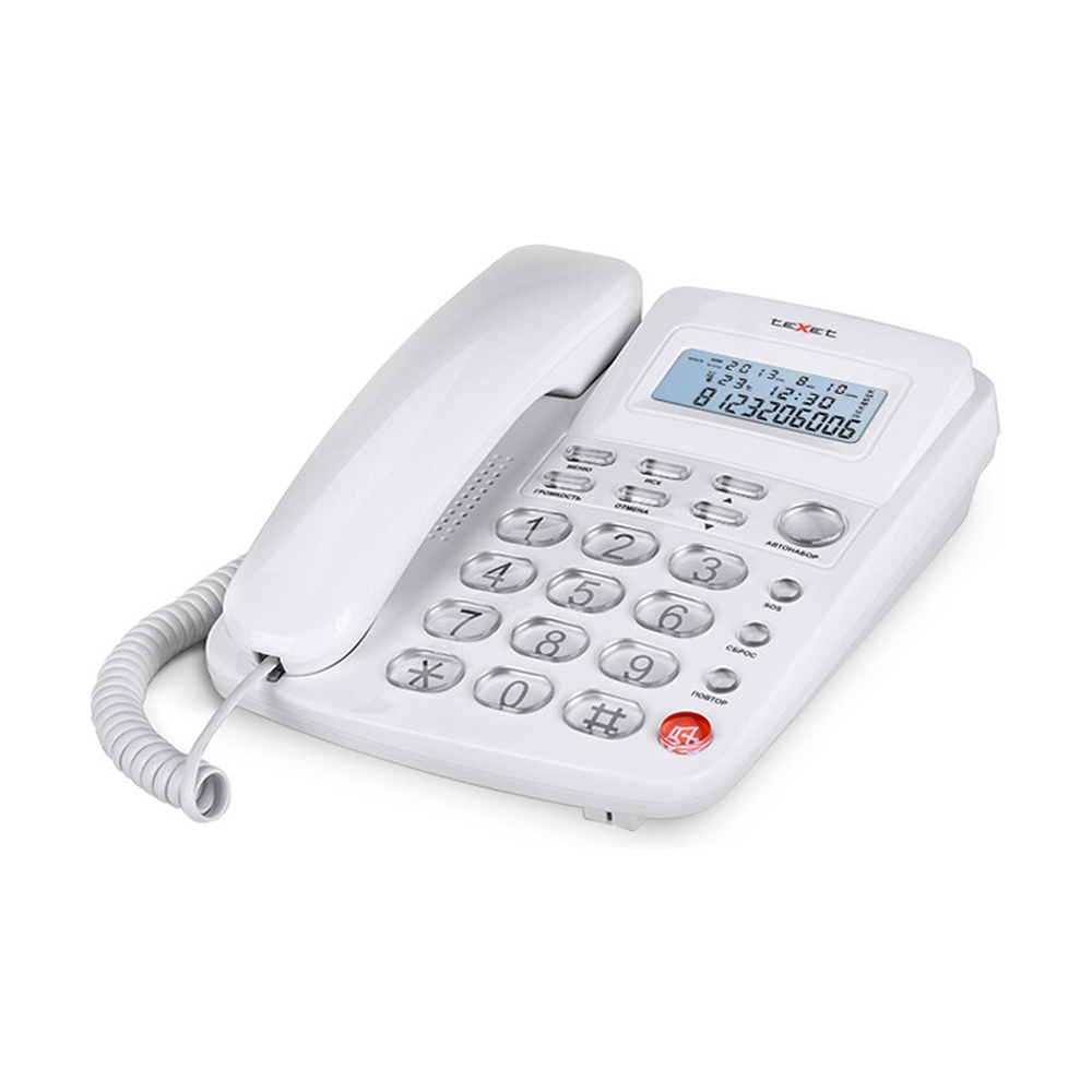 Проводной телефон Texet TX-250 белый - фото 3