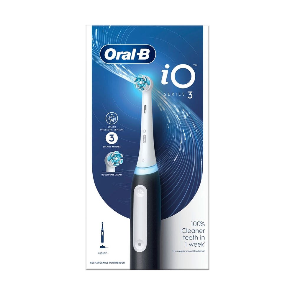 Электрическая зубная щётка Oral-B iO Series 3 Matte Black, чёрная, 1 насадка - фото 15