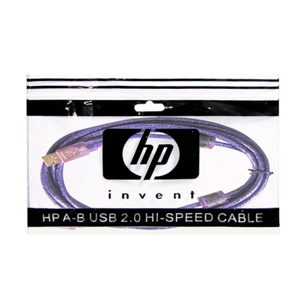 Кабель HP invent USB 2.0 (type A-B) Violet 5 m original - фото 2