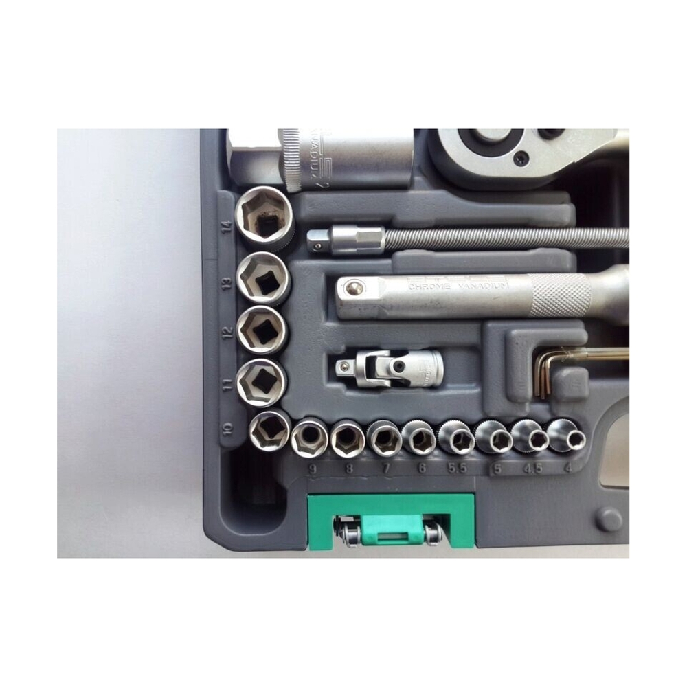 Набор инструментов, 1/2, 1/4, CrV, пластиковый кейс 94 предм - фото 5